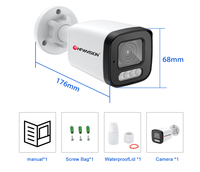 2025 alarme d'intrusion à chaud détection de croisement de ligne AI sécurité à domicile 6MP IP66 étanche métal blanc 4CH POE NVR système de caméra de vidéosurveillance