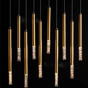 Luces LED de techo ordic para decoración del hogar, barra de luz de acrílico dorado minimalista y creativo de 10 cabezas para boda - Product Image 2