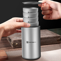 Tasses personnalisées en titane pur 200ml et 700ml pour tasse à thé et soucoupe de camping en plein air
