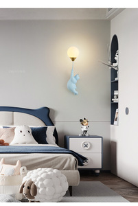 Cartone animato orso lampada <span class=keywords><strong>da</strong></span> <span class=keywords><strong>parete</strong></span> a LED <span class=keywords><strong>per</strong></span> bambini camera <span class=keywords><strong>da</strong></span> letto corpo in PVC con 3 colori spogliatoio decorazione <span class=keywords><strong>per</strong></span> ragazzi e ragazze - Product Image 4