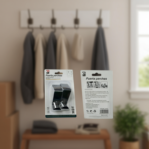 Gancio per porta Erpsl, 12 pezzi per confezione, supporto da parete in acciaio inossidabile per riporre vestiti - Product Image 2