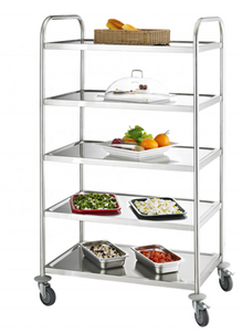Chariots de service d'acier inoxydable 2-5 couches pour des camions de nourriture de restaurants d'hôtels - Product Image 3