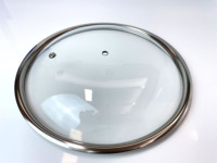 28cm Glasdeckel Gehärteter Glasdeckel für Küchenkochgeschirr Hochtemperaturbeständiger Runder Pfannendeckel