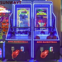 Jeu d'arcade de tir de basket-ball à pièces Machine de jeu de basket-ball à écran de 60 pouces avec cadre de panier mobile