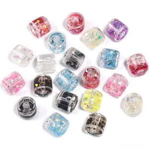 Nuevo Cubo de arena movediza luminoso Popular, accesorios de joyería de cuentas cilíndricas con lentejuelas translúcidas para bricolaje - Product Image 6