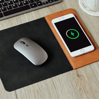 Chargeur sans fil en cuir PU avec logo personnalisé, 15W de charge rapide, 15 Pro Max, cadeaux promotionnels d'entreprise en gros à bas prix