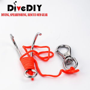 Cordon <span class=keywords><strong>de</strong></span> plongée multicolore haute visibilité en nylon tressé, avec double mousquetons en acier inoxydable 316, pour caméra sous-marine, anti-perte - Product Image 4