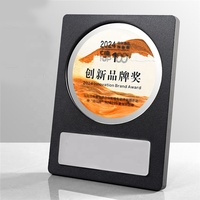 Médailles personnalisées en marbre massif, plaques de trophées en marbre cristallin imprimées en couleur, cadeau souvenir annuel pour entreprise