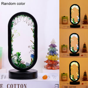 Lámpara de Mesa de Cristal Natural Ovalada con Forma de Hongo y Alpaca, Estilo Bosque, para Decoración del Hogar, Venta al Por Mayor - Product Image 4