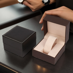 2024 fsd nhà máy bán buôn bất ngờ giá tùy chỉnh màu sắc logo đen nâu PU da Nhung hộp đồng hồ hộp quà tặng cho hiển thị & cửa hàng - Product Image 6