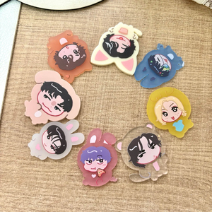 Yami Wholesale Custom Printed Color Acrylic Colorful Plastic Key Chain Anime Accessories Colored Acrylic Keychain Charms