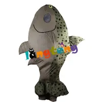 704 Kostum Cosplay Pesta Halloween Maskot Ikan Salmon Kostum Liburan