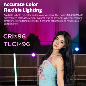 Lumière vidéo LED RGB Godox ML40R, 1800K-10000K, gradation 0-100%, 14 effets FX intégrés, batterie intégrée, USB-C 60W, contrôle par application <span class=keywords><strong>Bluetooth</strong></span> - Product Image 6