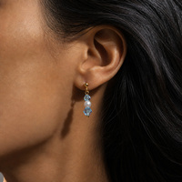 Doppelkegel-Glasohrringe mit Perle für Damen Goldton-Perlen Vierfarbiges Set Funkelnder Eleganter Schicker Feiner Schmuck Geschenk für Tägliches Tragen