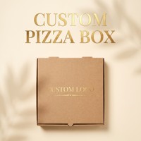 Boîte à pizza haut de gamme en carton ondulé avec estampage à chaud personnalisé en feuille d'or, pelliculage mat et logo d'emballage alimentaire en papier kraft de luxe