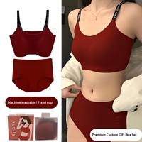 Ensemble soutien-gorge et culotte en nylon sans couture, style gothique, avec bonnets fixes froncés, pour étudiantes