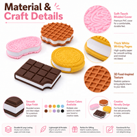 Bloc-notes en PVC en forme de chocolat personnalisé, bloc-notes créatif en forme de nourriture, 300 pièces, notes adhésives originales pour l'école, le bureau, les cadeaux