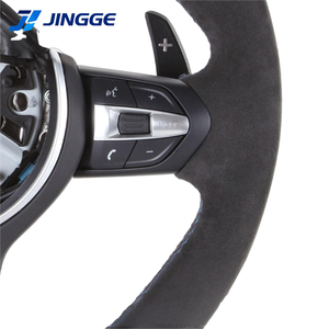 عجلة قيادة جلدية رياضية طراز <span class=keywords><strong>M</strong></span> لسيارات BMW الفئة F وX3 وX5 وM2 وF10 وF25 وF30 وF31 وM4 وM5 وE38 وE61 وE91 وE60 وE90 وF82 وE46 - Product Image 4