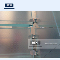 Escaliers en verre trempé antidérapant, laminé, pour la sécurité intérieure, styles spirale et droit, pour appartements, verre trempé PVB SGP, verre trempé recuit