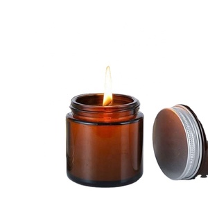 Bocaux à bougies d'aromathérapie personnalisés de haute qualité 100 ml 200 ml, couleur au choix avec couvercle métallique doré - Product Image 5