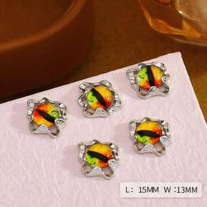 Décorations d'ongles tendance de la marque Yutao, bijoux en alliage, œil de berger vintage 3D, décorations d'ongles portables DIY, bling bling - Product Image 5