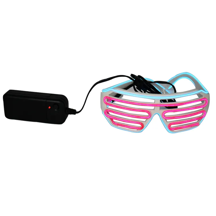 Party Accessories Neon Light Electroluminescent EL Equalizer Glasses With Custom Logo