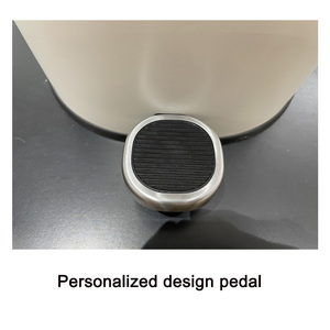 5 Lít Phòng Khách Hình Chữ Nhật Bước Đạp Mềm Gần 5 Lít Mini Mạ Kẽm Kim Loại Sang Trọng Vàng Thùng Rác Có Thể - Product Image 5