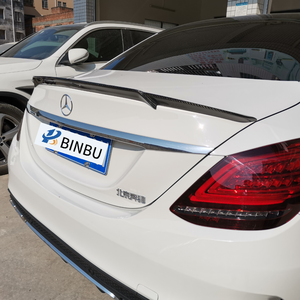 Pour Mercedes Benz classe C W205 fibre de carbone aileron arrière mises à niveau <span class=keywords><strong>Babos</strong></span> <span class=keywords><strong>Style</strong></span> aileron arrière 4 portes aile arrière Kit de carrosserie - Product Image 2
