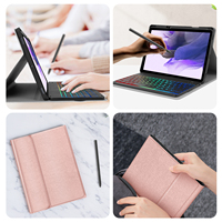 Penutup Tablet Magnetik Dapat Dilepas Casing Keyboard untuk Galaxy Tab S7 Fe 12.4 Inci T730 T736 2021