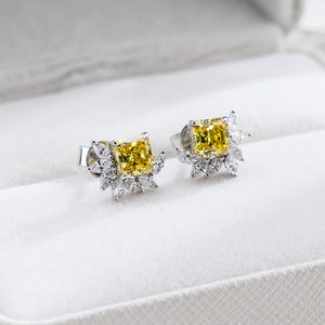 Pendientes de Diamantes de Oro Blanco PT950 MSE-864 de Messi Jewelry para Mujer - Product Image 4