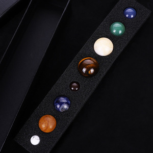 Colección <span class=keywords><strong>de</strong></span> chulas con figuras <span class=keywords><strong>de</strong></span> los ocho planetas del sistema solar, <span class=keywords><strong>jade</strong></span>, cristal, ágata, materiales, minerales, conjuntos <span class=keywords><strong>de</strong></span> especímenes y decoración. - Product Image 2