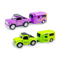 Modèle de voiture miniature en métal classique 2026, station wagon, alliage, jouet à friction, véhicule à remorque, jouets avec lumière et son
