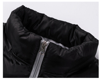 Manteau de mode homme hiver en gros à manches longues col montant garder au chaud simple couleur unie veste en coton pour hommes vêtements