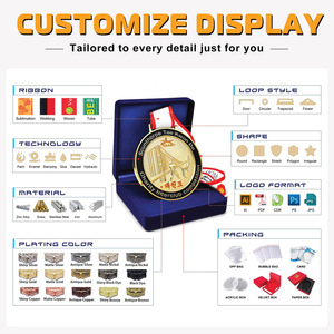 Medalla de aleación de zinc plateada esmerilada de doble tono con esmalte suave, insignia de corredor con cordón de lunares para regalo corporativo, de caridad o para carrera. - Product Image 3