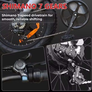 Vélo électrique Q3M à <span class=keywords><strong>moteur</strong></span> central 750W avec capteur de couple, compatible <span class=keywords><strong>Bosch</strong></span>, <span class=keywords><strong>pour</strong></span> VTT tout-terrain - Product Image 4