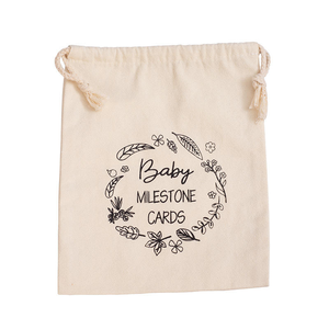 Bolsa <span class=keywords><strong>de</strong></span> Algodón Ecológica con Logotipo Personalizado, Bolsa <span class=keywords><strong>de</strong></span> Regalo para Guardar la <span class=keywords><strong>Tabla</strong></span> <span class=keywords><strong>de</strong></span> Medidas del Bebé - Product Image 2