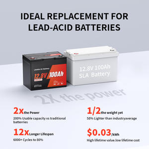 ESG可扩展12.8V LiFePO4电池组100Ah-300Ah范围BMS保护家用储能美国库存” - Product Image 3