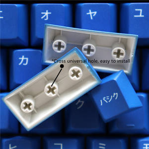 PBT blanc sur noir Katakana bleu Keycaps Dye-Sub Cherry Keycaps pour clavier mécanique GH60/<span class=keywords><strong>GK61</strong></span>/GK64/84/87/96/104/108/980 - Product Image 6