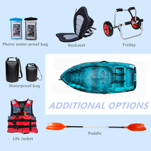 Personne seule 2m <span class=keywords><strong>petit</strong></span> Kayak bateau pêche pédale Kayak PE plastique sit-on-top canoë pour les sports nautiques - Product Image 6