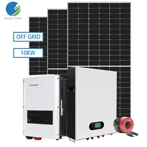 Singfo güneş ev kullanımı komple set kapalı ızgara hibrid güneş enerjisi sistemi ev pil kullanımı 1KW 3KW 5KW 10 KW