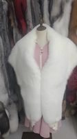 Manteau en fourrure de renard véritable pour femme, accessoire luxueux pour écharpe