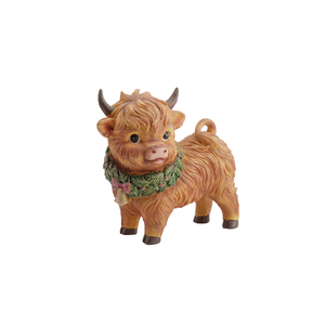 Mini Scottish Highland Cow resin Craft giáng sinh kỳ nghỉ Nguồn cung cấp trang trí kỳ nghỉ món quà điêu khắc - Product Image 2