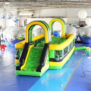 Nuovo Design piccolo soffiaggio gonfiabile corsa ad ostacoli casa di rimbalzo con scivolo per i bambini - Product Image 2