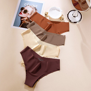 Ropa Interior Femenina 2026 sin Costuras, Cintura Baja en Forma de V, Transpirable, de Algodón y Seda de Hielo - Product Image 2