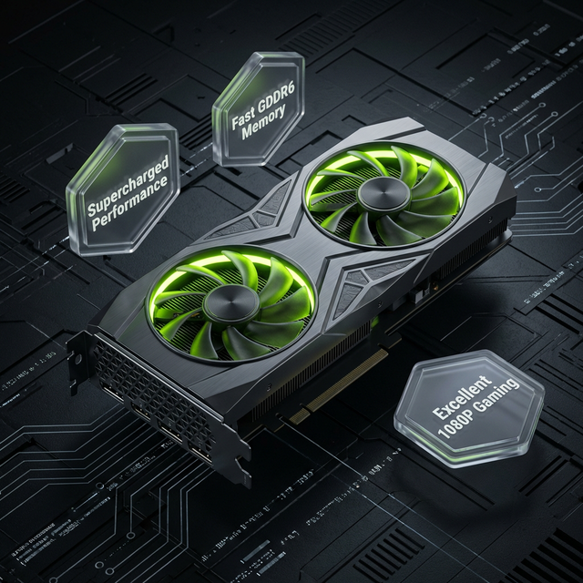 YC Best Selling New High-Performance Gaming Graphics Card Dual/Triple Fan-Cooled Desktop GPU DDR5 1870MHz DirectX 12 PCI Express