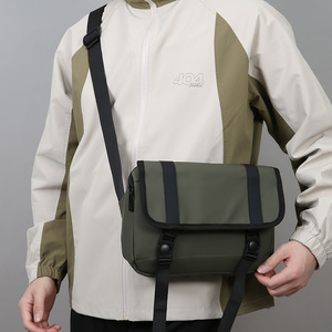 Sac messager en nylon bleu marine OEM en gros avec fermeture à boucle, petite taille, durable, pour usage quotidien, sac bandoulière - Product Image 5