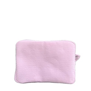 Monogram 粉色华夫格纹洗漱包 25 件装 GA 仓库礼品华夫格纹化妆包新娘化妆包 DOM106-260 - Product Image 1