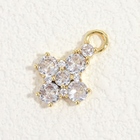 Collier pendentif en cuivre Jinyuan, best-seller, incrusté de zircon, motif trèfle à quatre feuilles et croix, charme porte-bonheur élégant