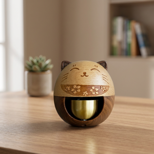 Precio de fábrica: Timbre de madera de haya estilo japonés con sistema táctil impermeable, ecológico, para Halloween, para entrada de cafetería y cocina. - Product Image 3
