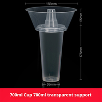 DD2805 Supports de boissons et de collations réutilisables en plastique PET à paroi simple pour stades, avec pailles (sûrs pour le contact alimentaire, logo personnalisé, échantillon gratuit)